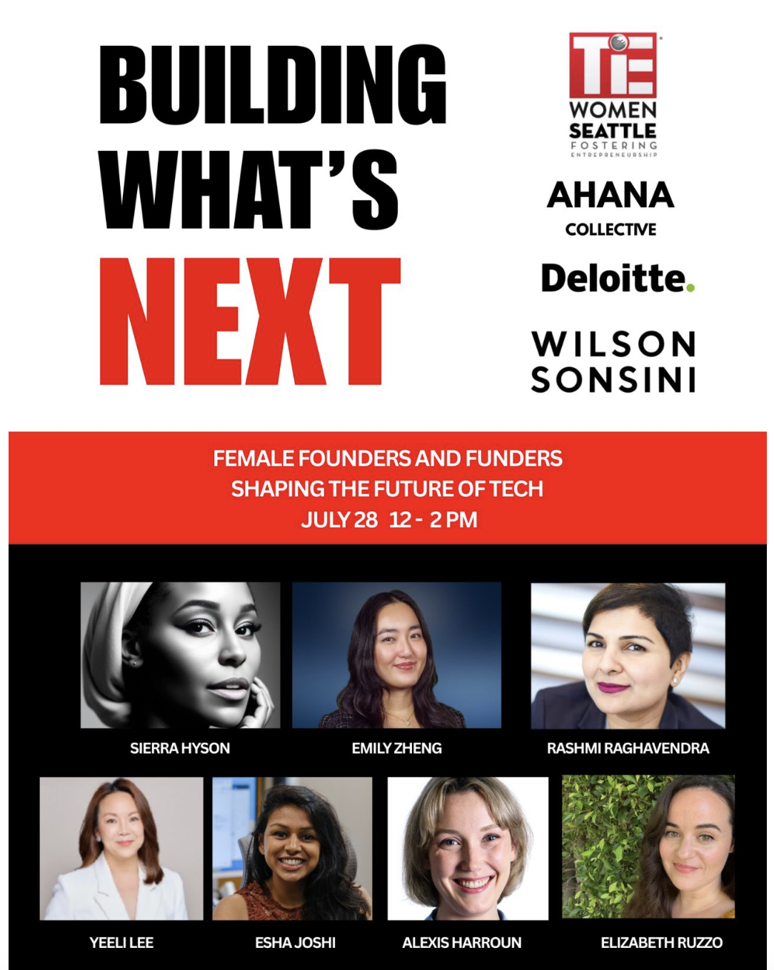 Building What's Next — female founders and funders shaping the future of tech, July 28